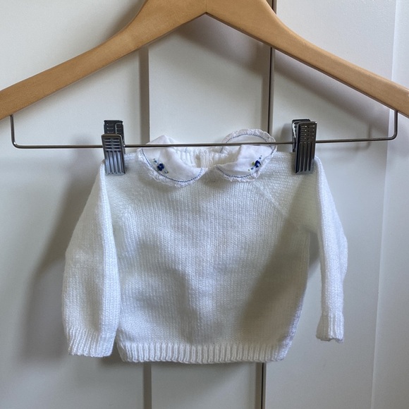 Vintage (‘81) 2pc baby outfit “floral embroidery” - Picture 5 of 7